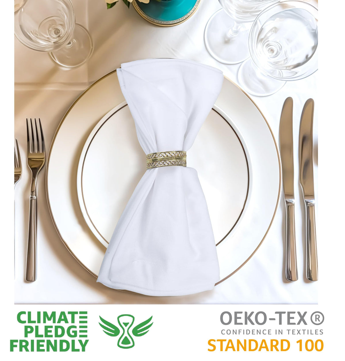 Cloth Dinner Napkins Set of 4 or 12 for Table Settings