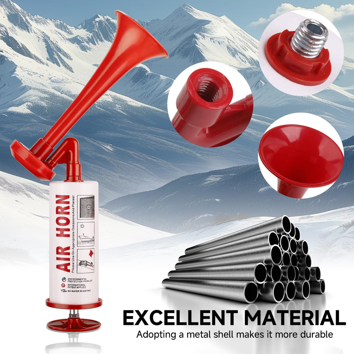 Handheld Air Horn Loud Noise Maker for Boats and Sports Events