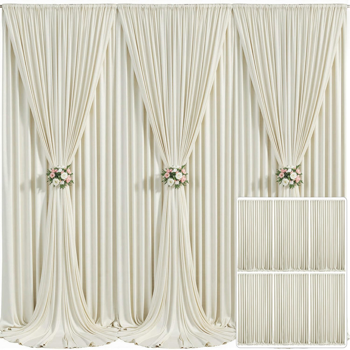Wrinkle Free Backdrop Curtain for Wedding and Party Decor