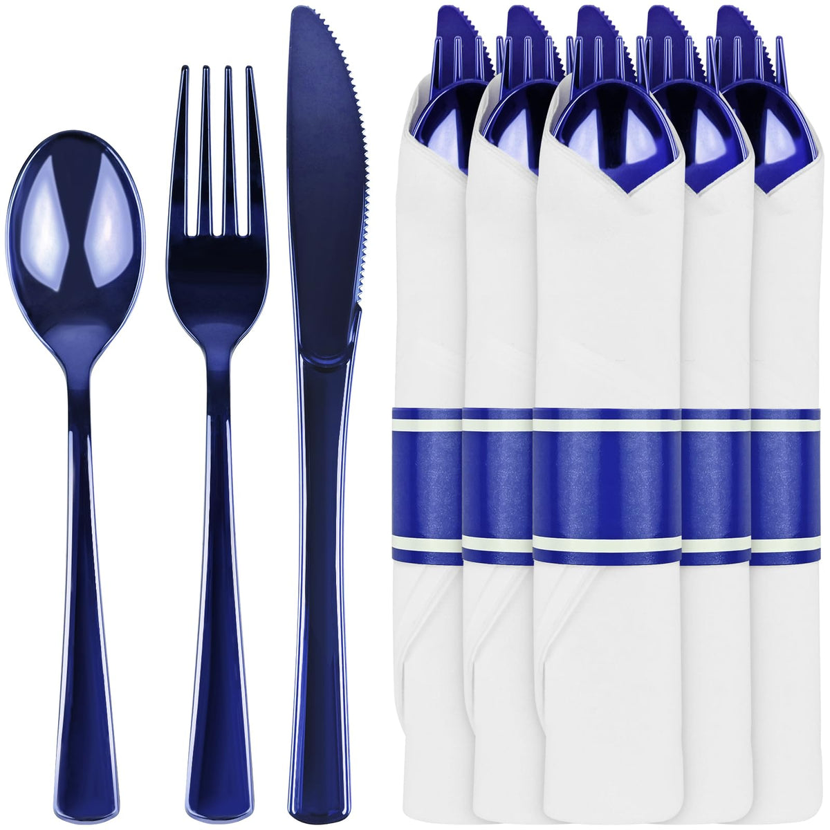Pre Rolled Plastic Silverware Set for Parties and Events