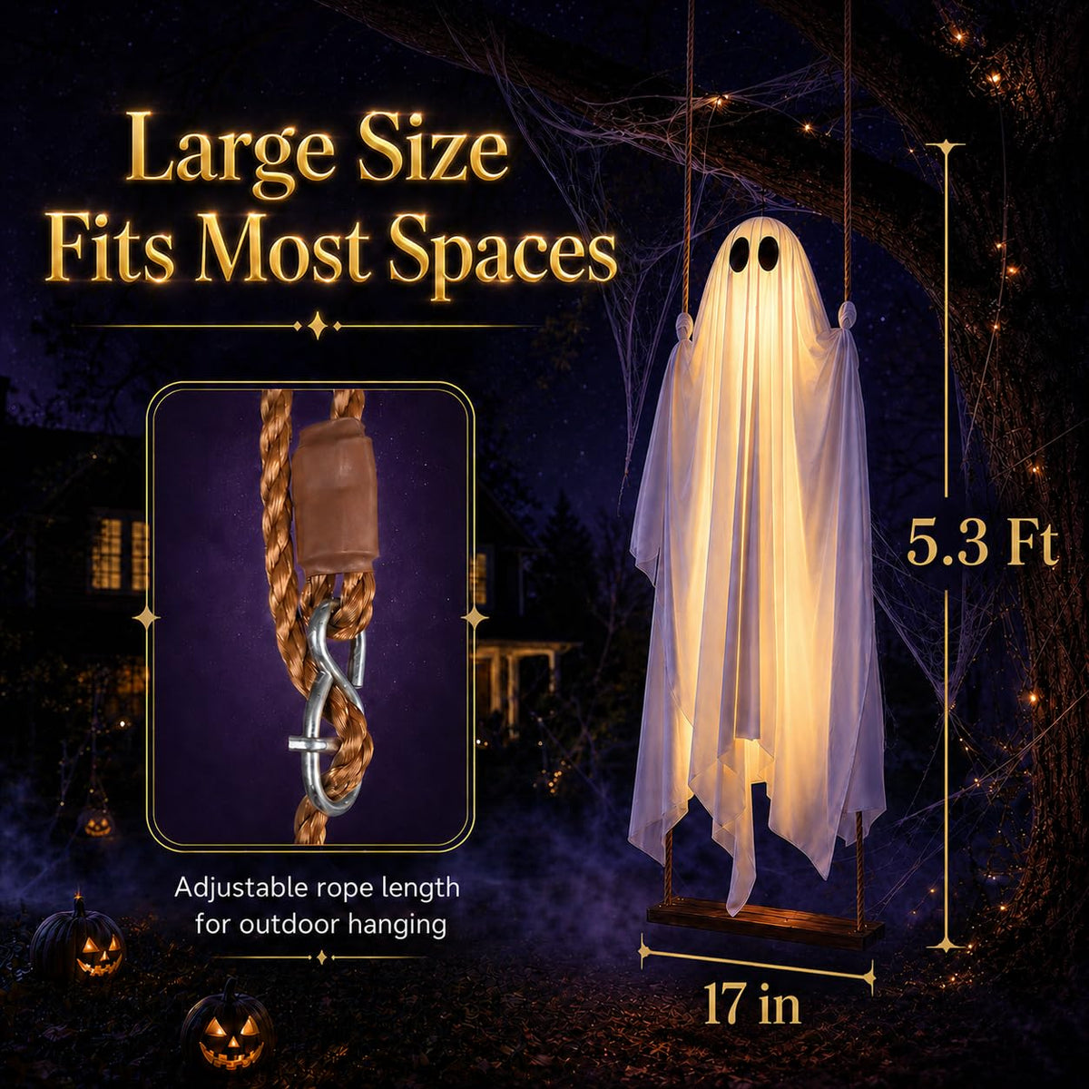 Glowing Ghost Outdoor Halloween Decorations
