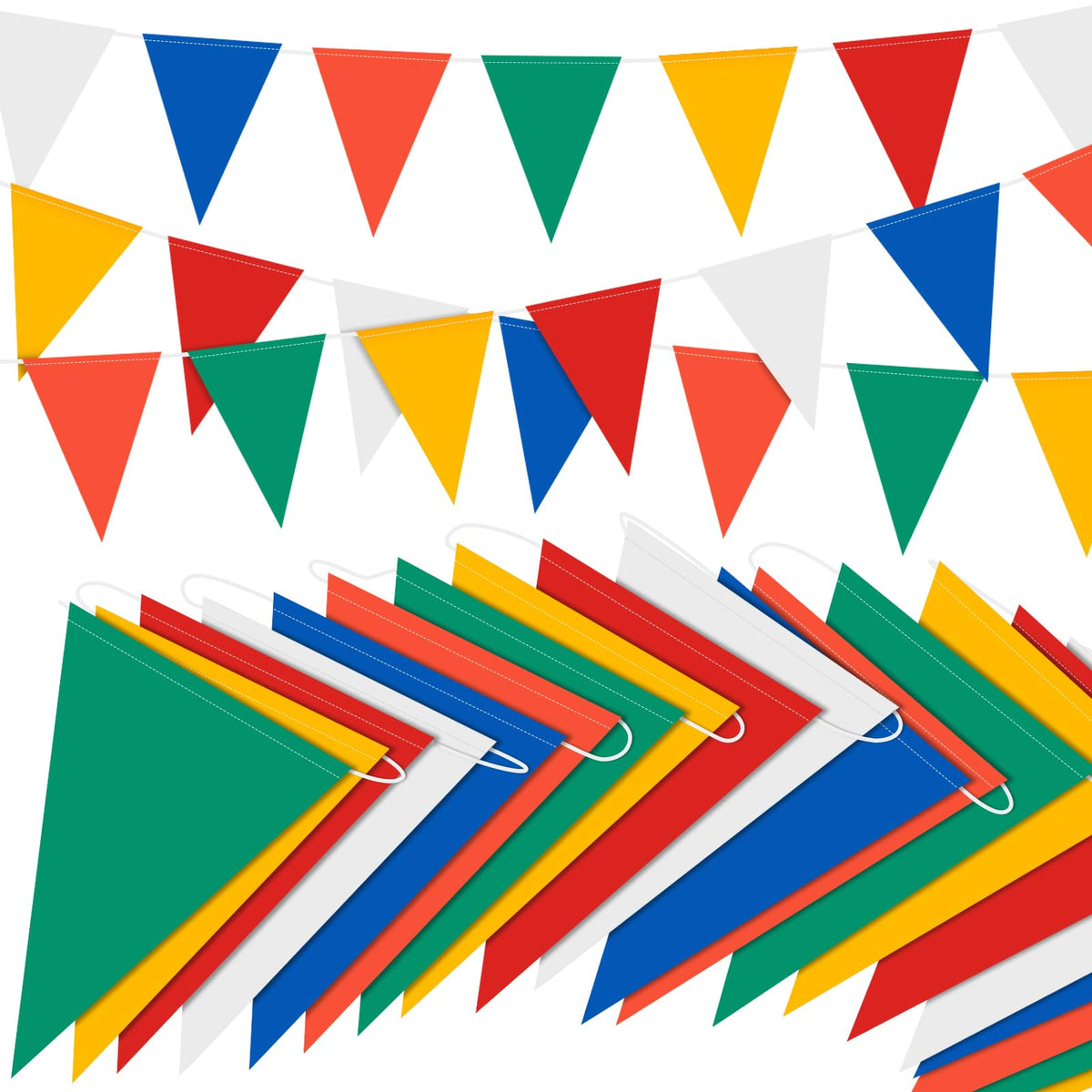 Pennant Banner Flags 135 Pieces 295 Feet for Party Decorations