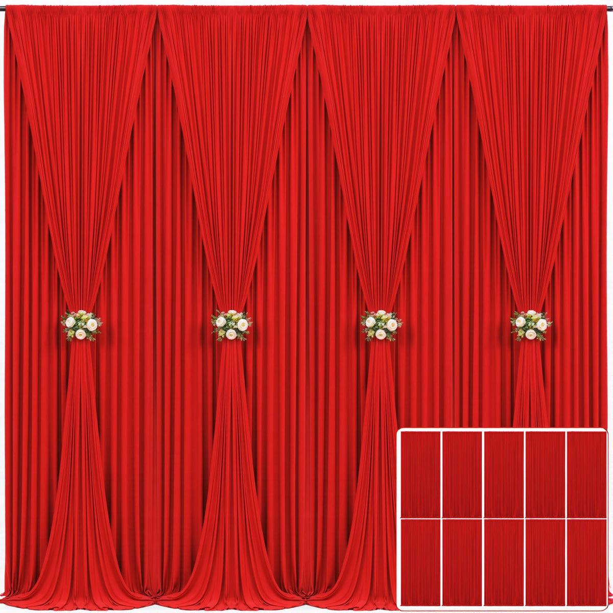 Wrinkle Free Backdrop Curtain for Wedding and Party Decor