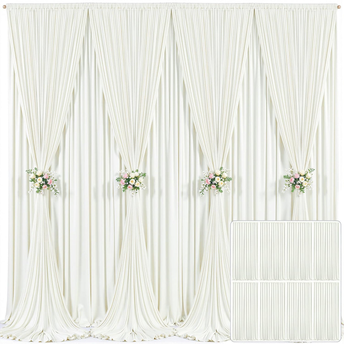 Wrinkle Free Backdrop Curtain for Wedding and Party Decor