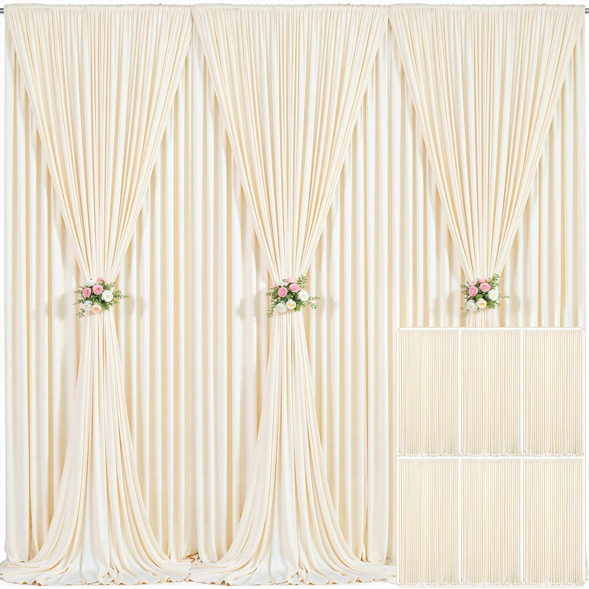 Wrinkle Free Backdrop Curtain for Wedding and Party Decor