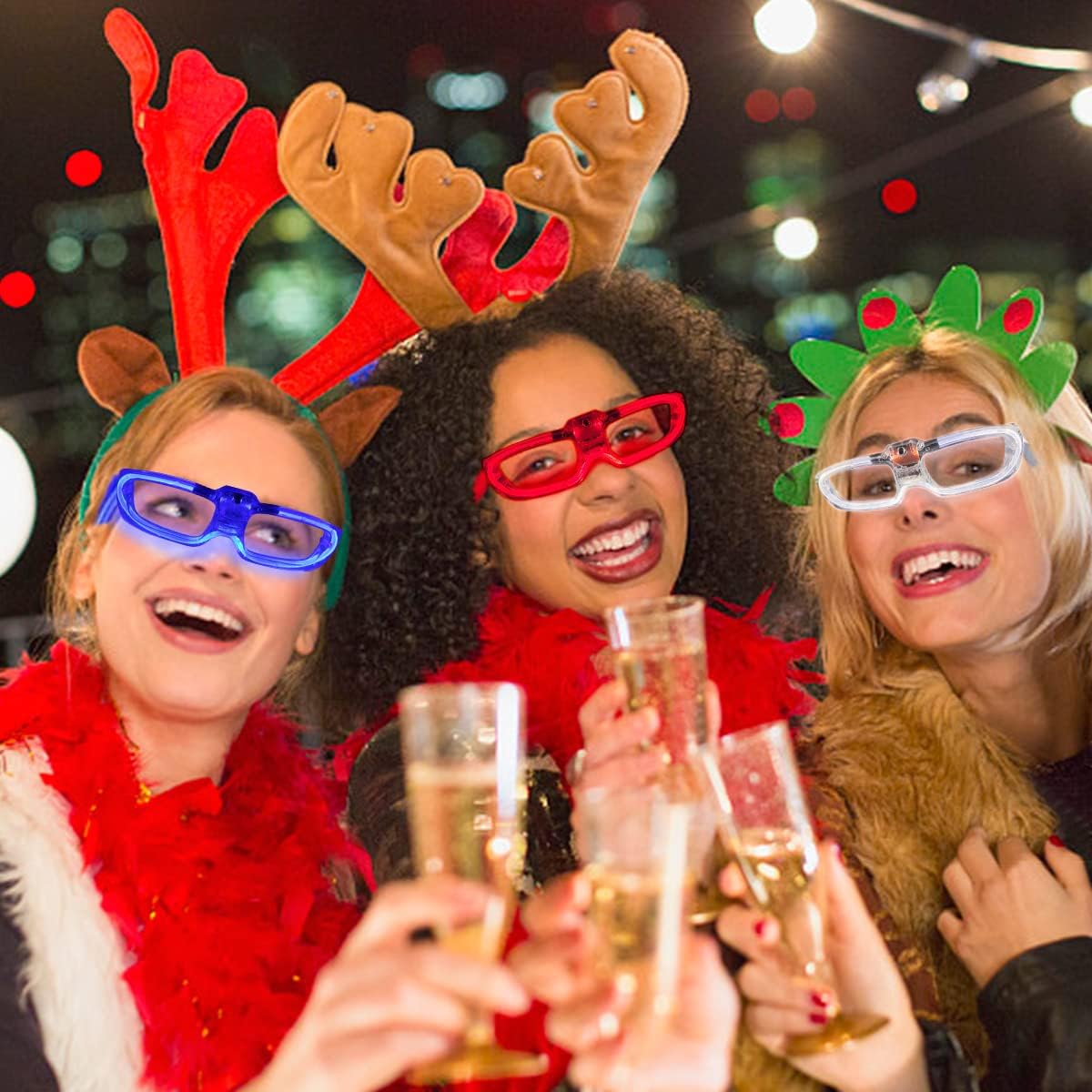 LED Light Up Party Glasses in 5 Neon Colors