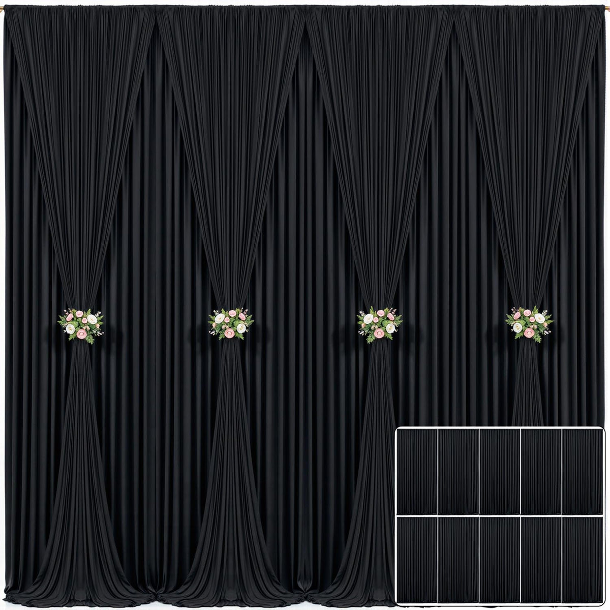 Wrinkle Free Backdrop Curtain for Wedding and Party Decor