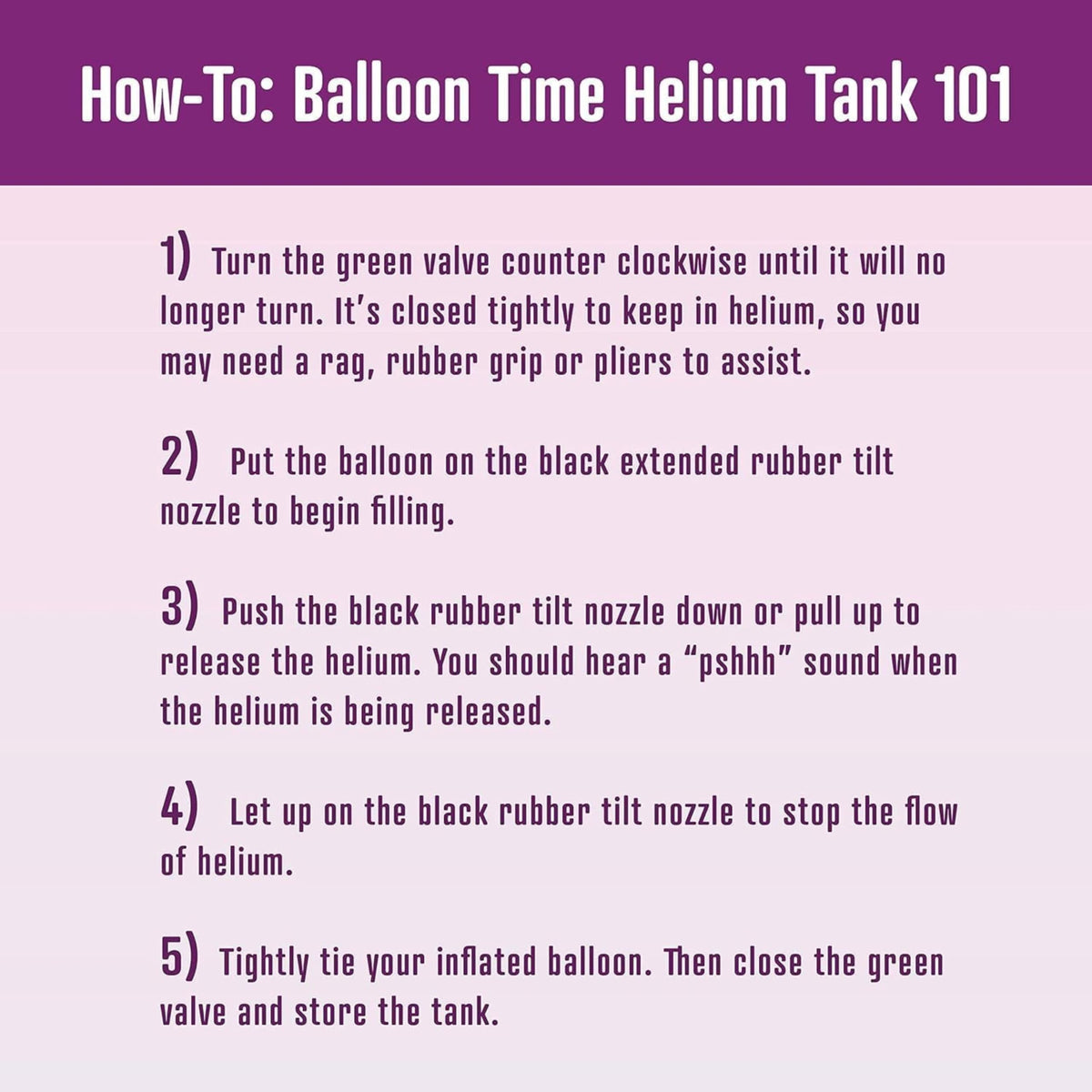Disposable Helium Tank Kit for 50 Latex Balloons