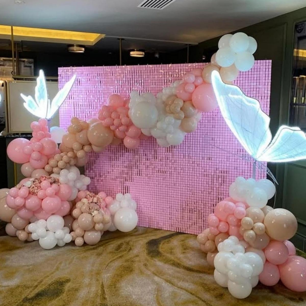 Square Sequin Shimmer Wall Backdrop for Party Photo Decor