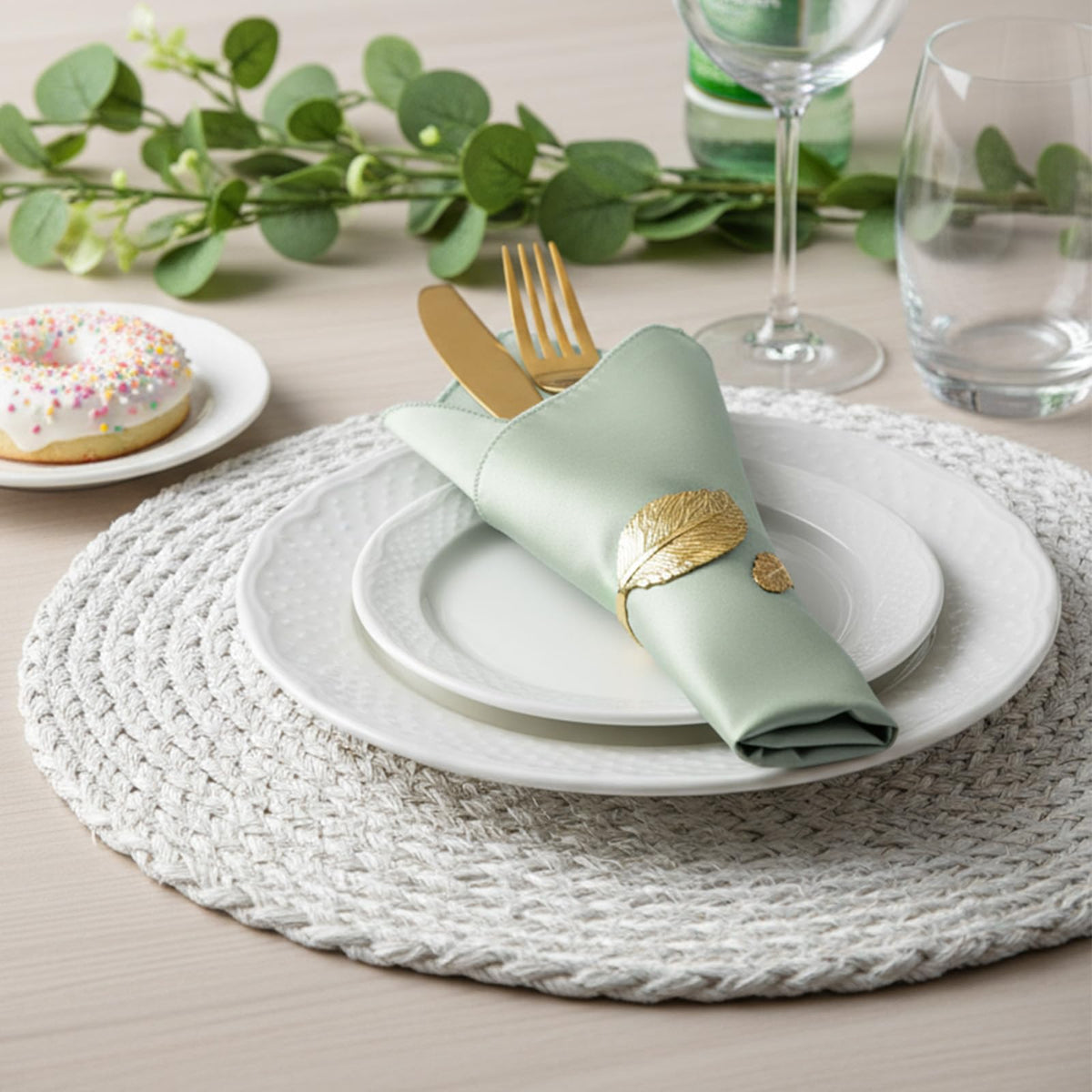 Sage Green Cloth Napkins 17 x 17 Inch 50 or 100 Pack