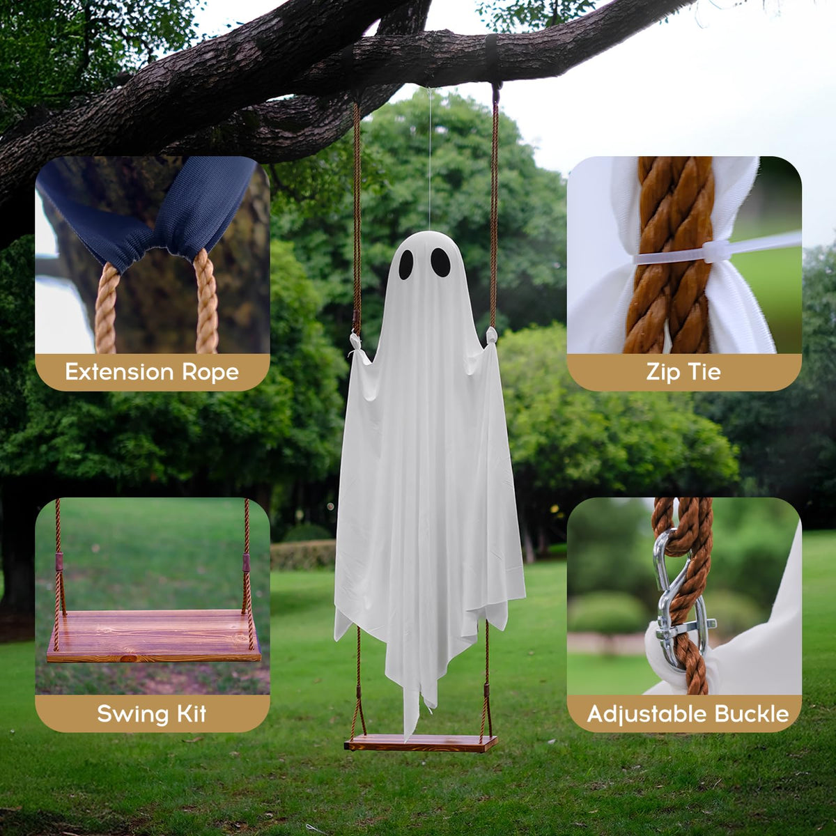 Glowing Ghost Outdoor Halloween Decorations