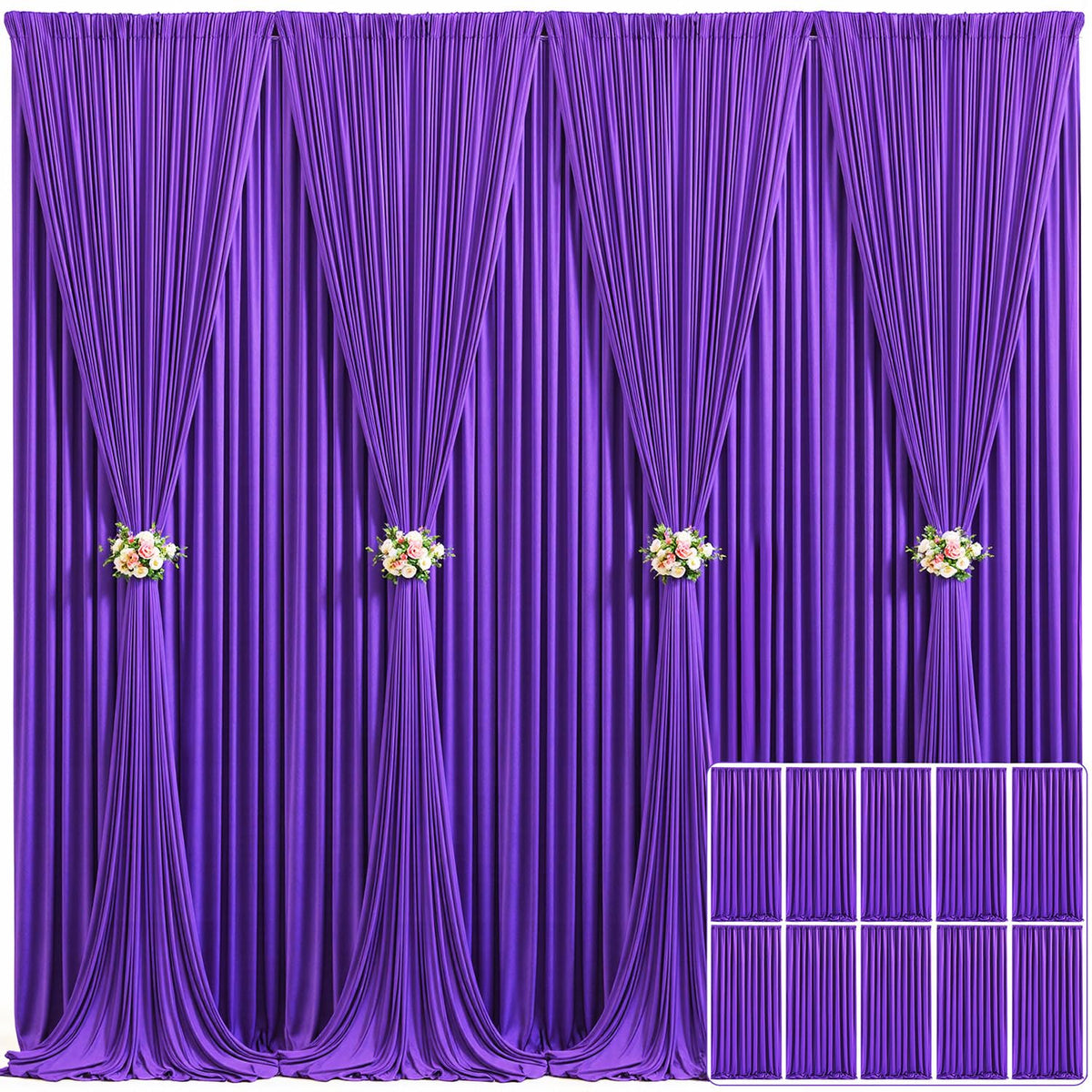 Wrinkle Free Backdrop Curtain for Wedding and Party Decor