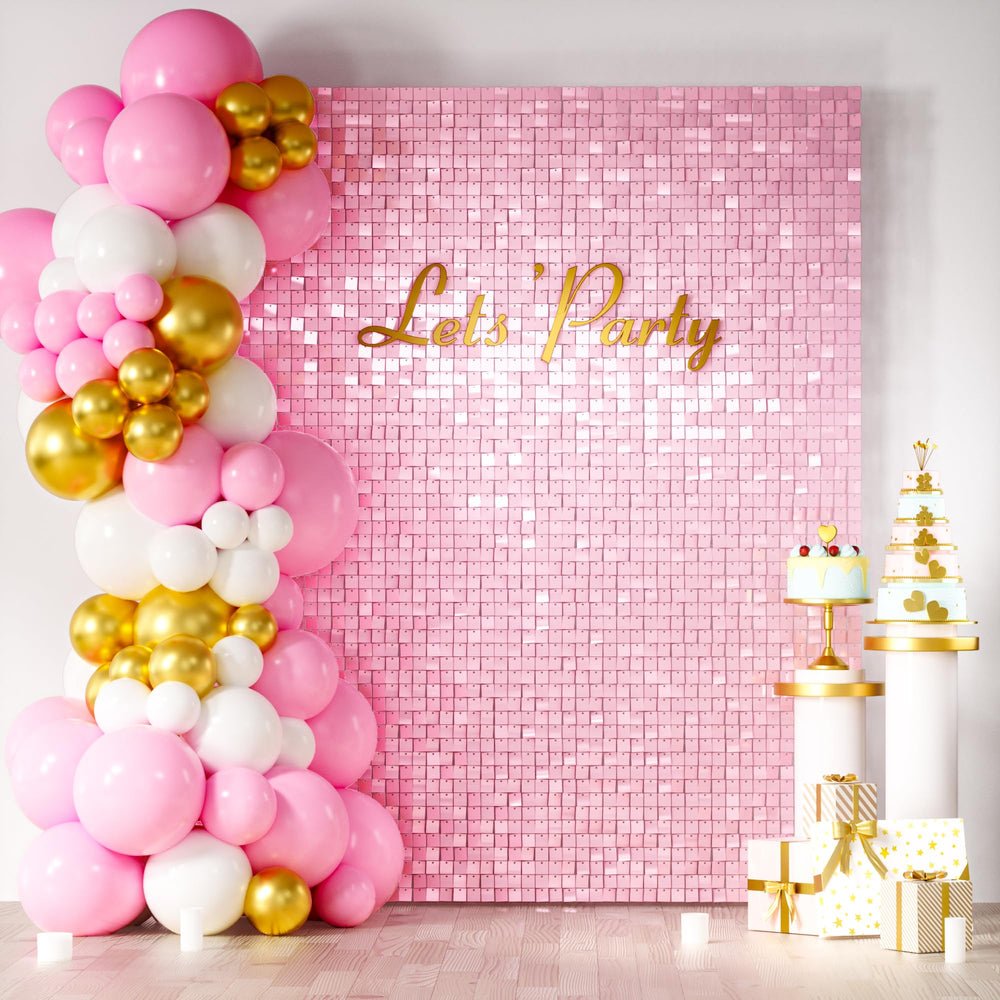 Square Sequin Shimmer Wall Backdrop for Party Photo Decor