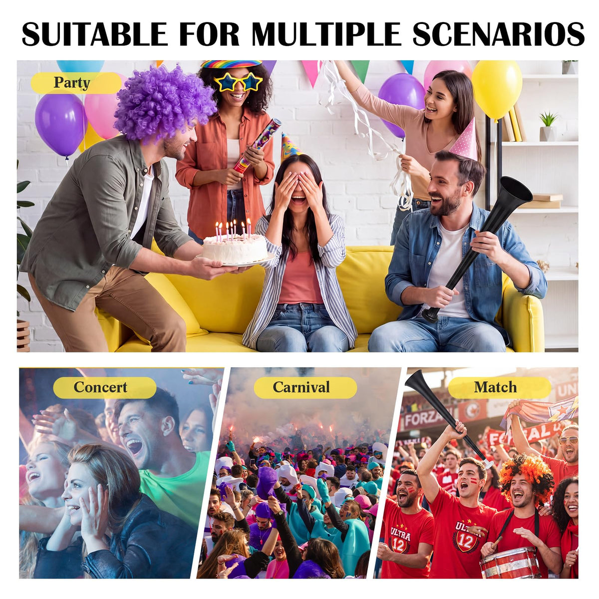 Vuvuzela Stadium Horns Bulk Noise Makers for Sports Events