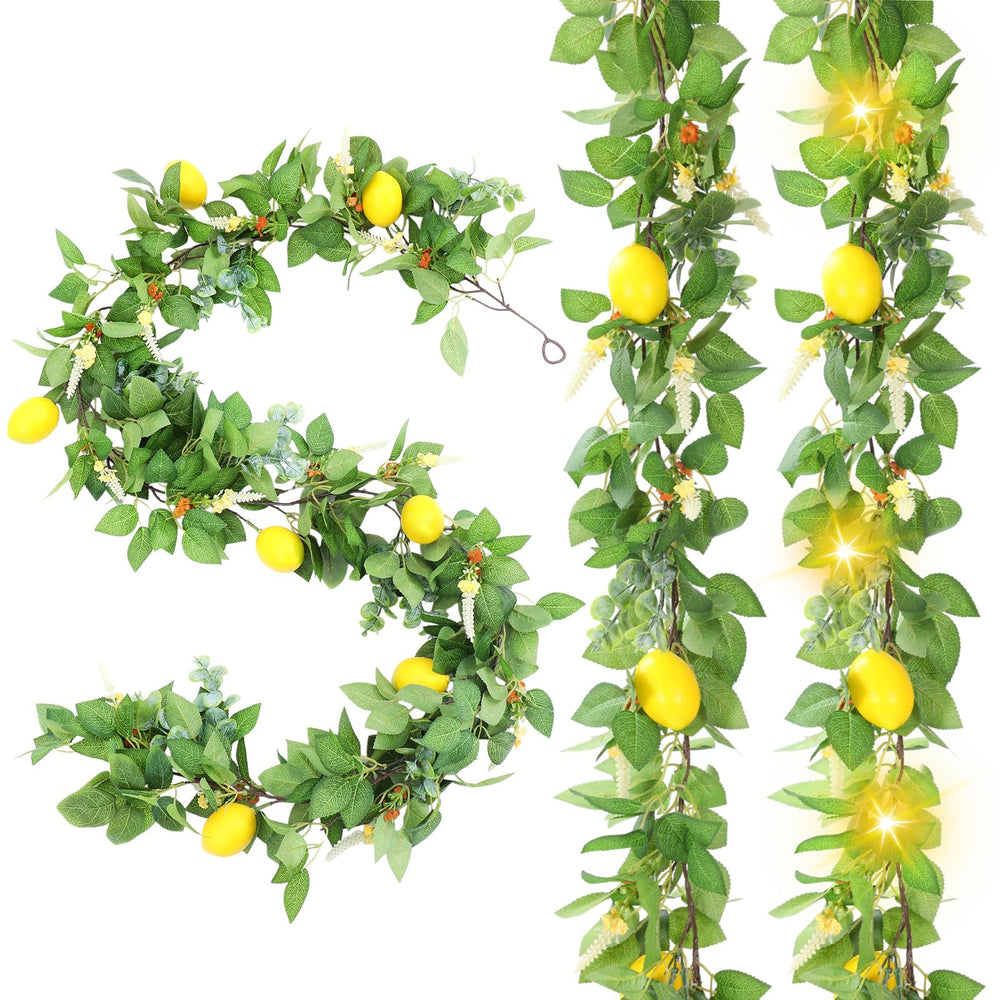 Artificial Lemon Garland 5.74 Feet for Party and Home Decor