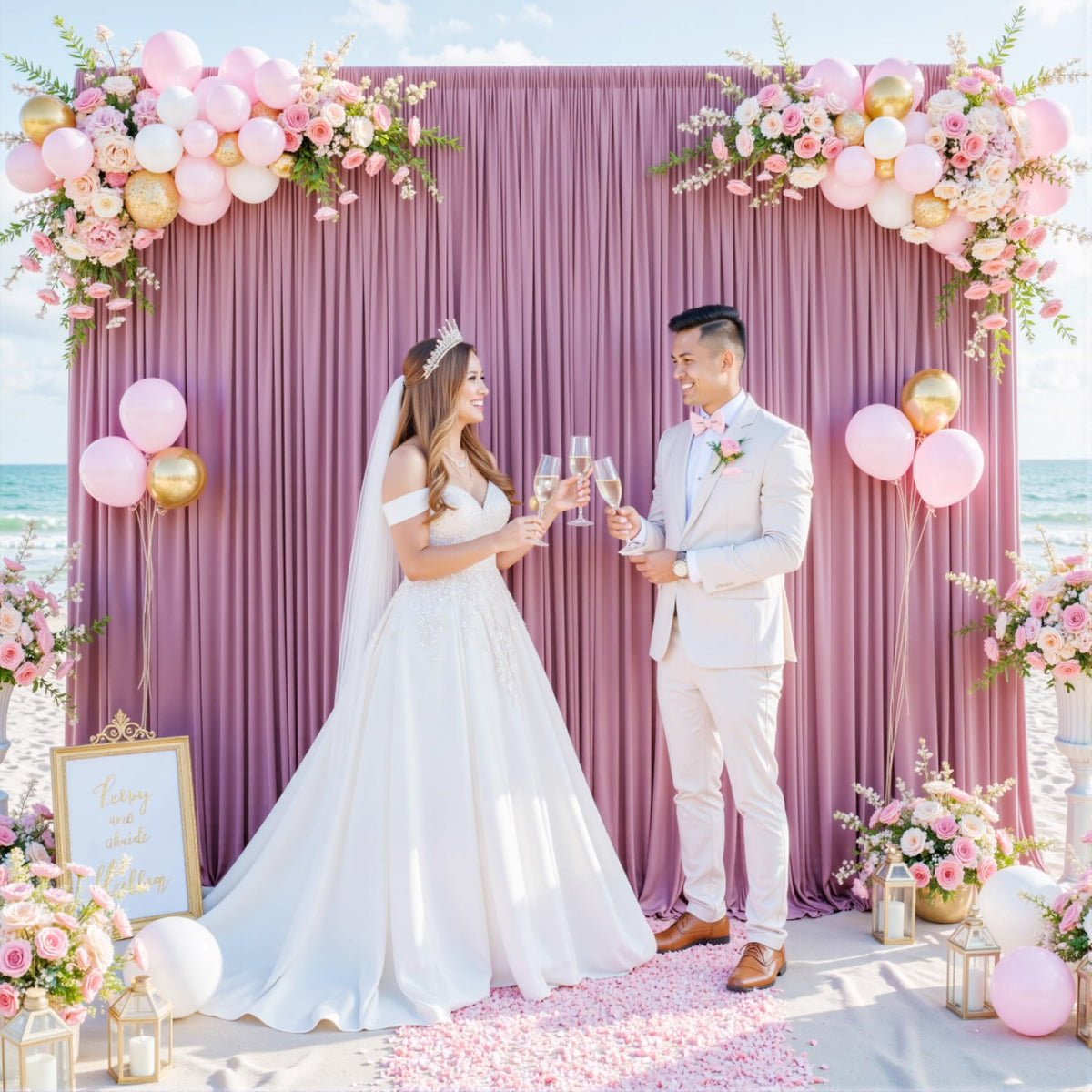 Wrinkle Free Backdrop Curtain for Wedding and Party Decor
