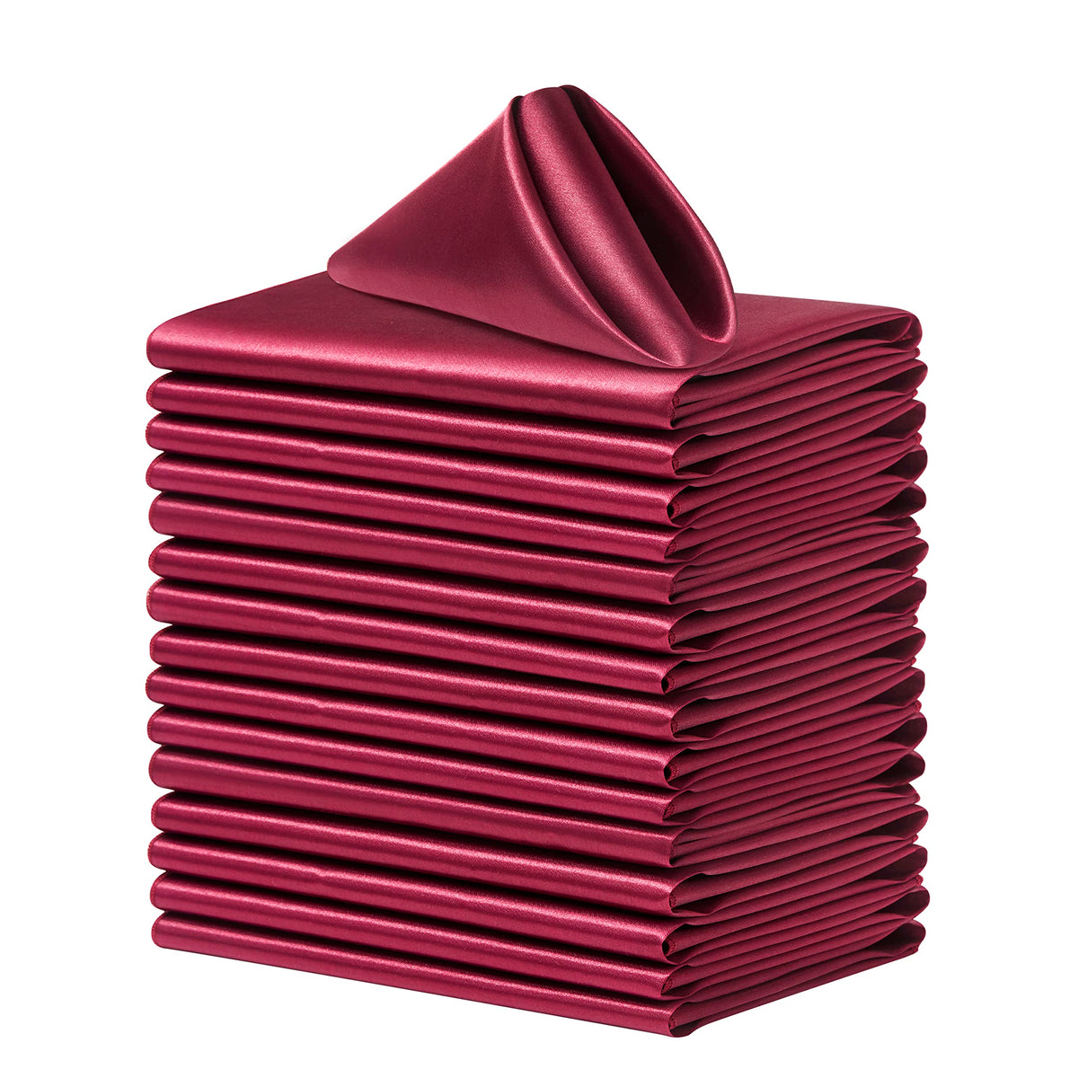 Square Satin Dinner Napkins for Weddings Banquets and Parties