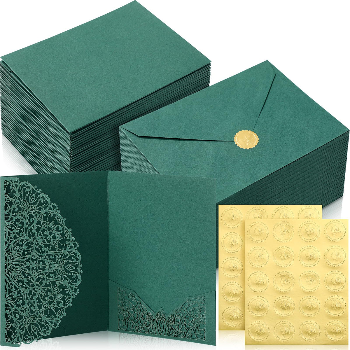 Laser Cut Wedding Invitations 100 Sets 5 x 7 Inch Cards