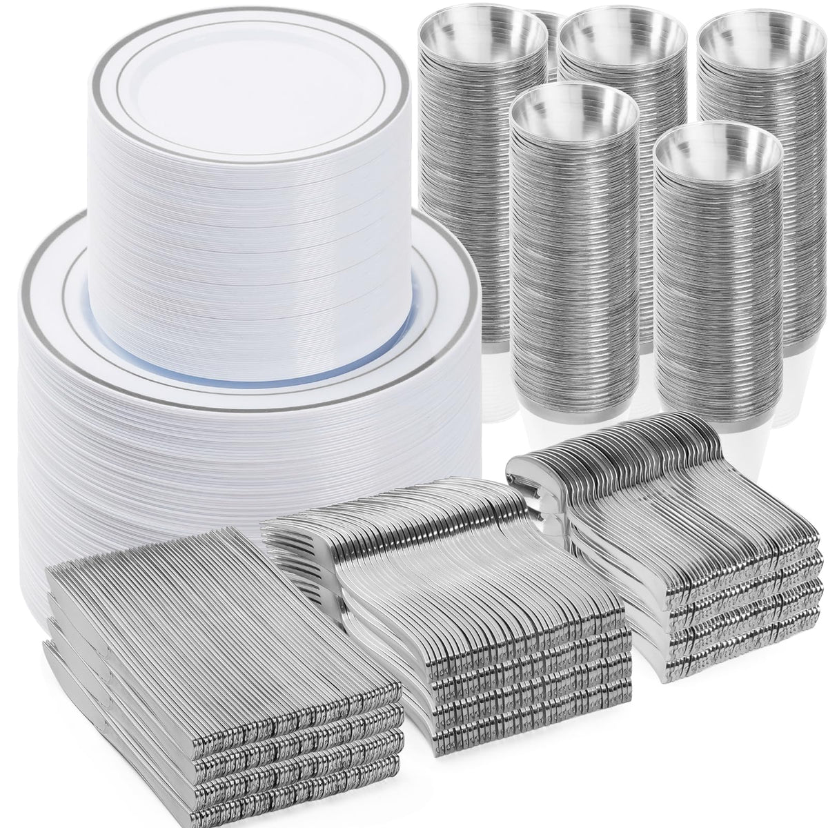 Disposable Dinnerware Set for Parties Weddings and Events