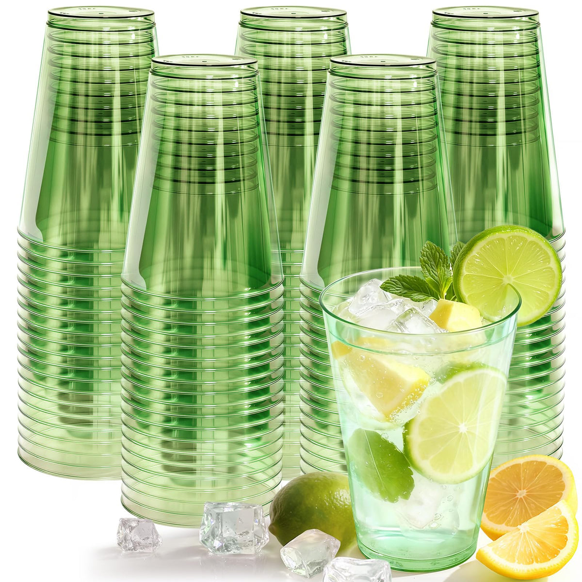 Clear Disposable Plastic Cups 12 oz for Parties and Events