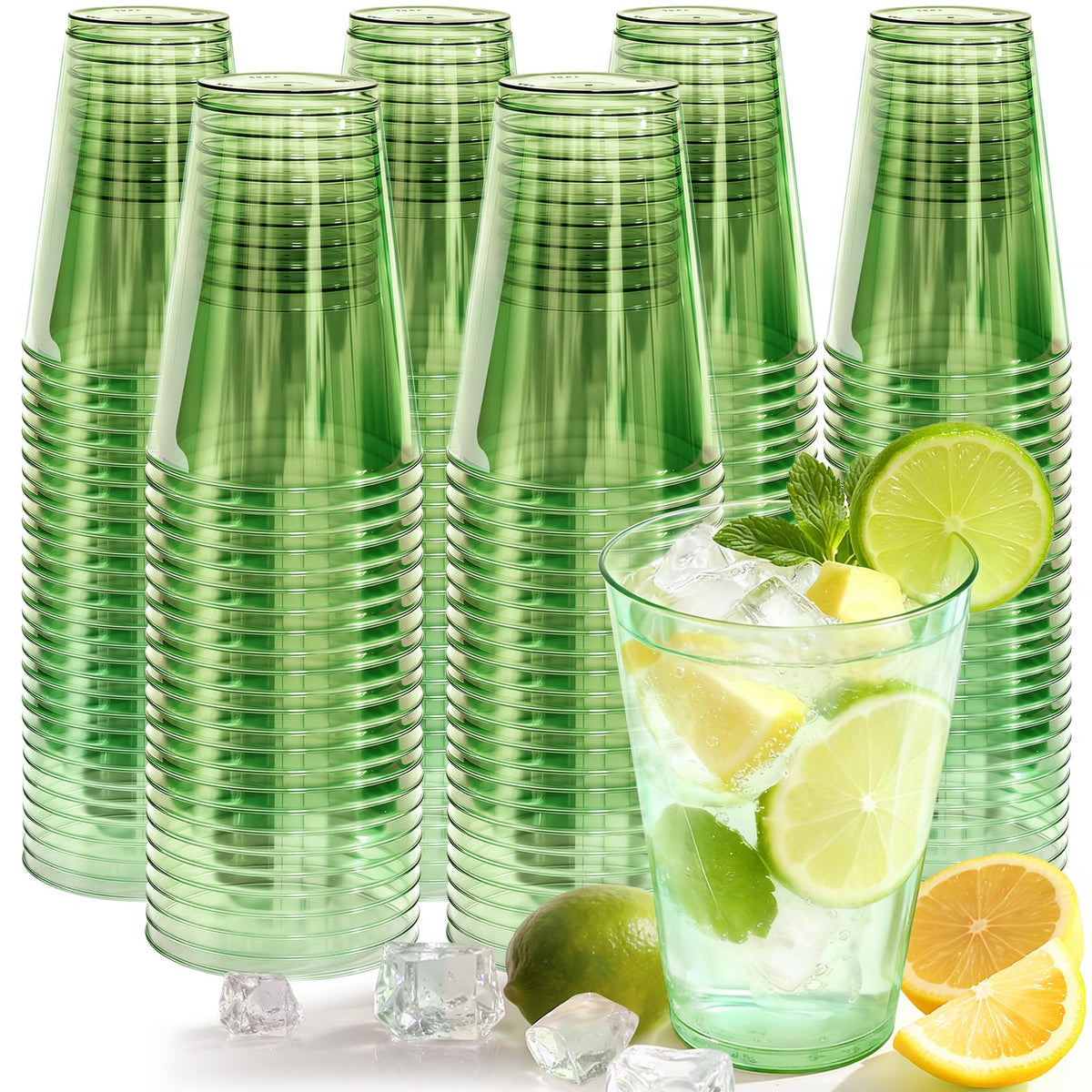 Clear Disposable Plastic Cups 12 oz for Parties and Events