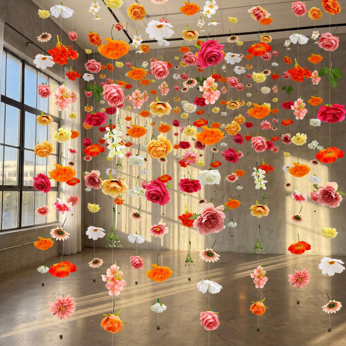 Hanging Flower Garlands 12 Pieces 70 Feet Floral Vines