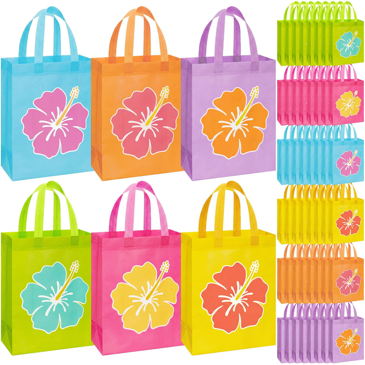 Reusable Non Woven Gift Tote Bags 60 Pack with Handles