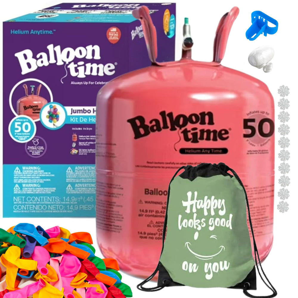 Disposable Helium Tank Kit for 50 Latex Balloons