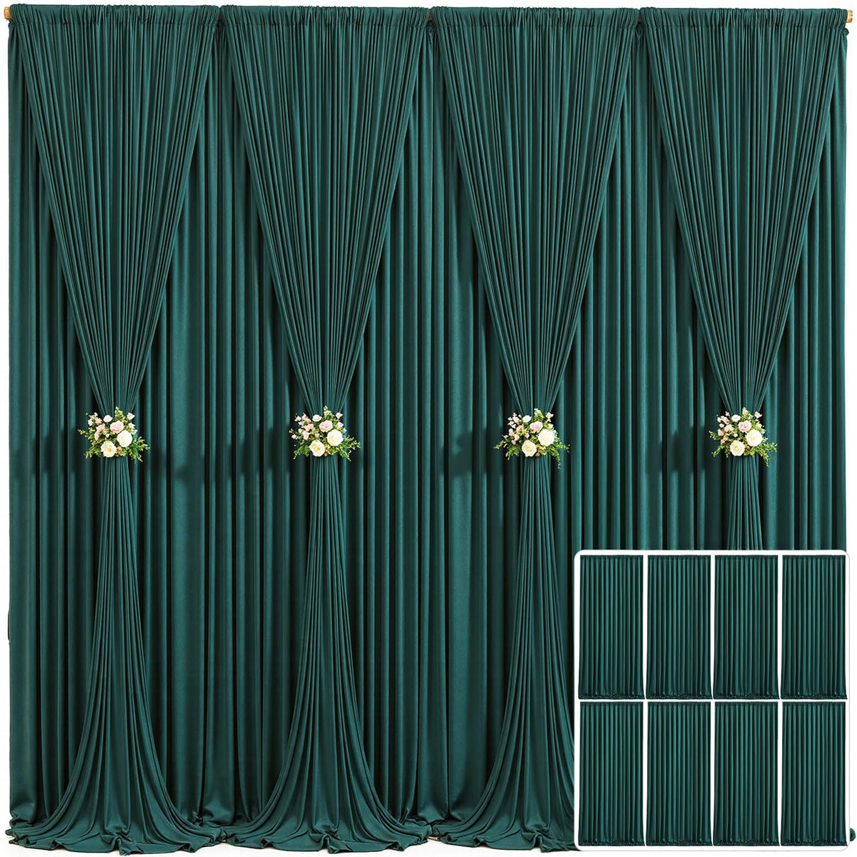 Wrinkle Free Backdrop Curtain for Wedding and Party Decor