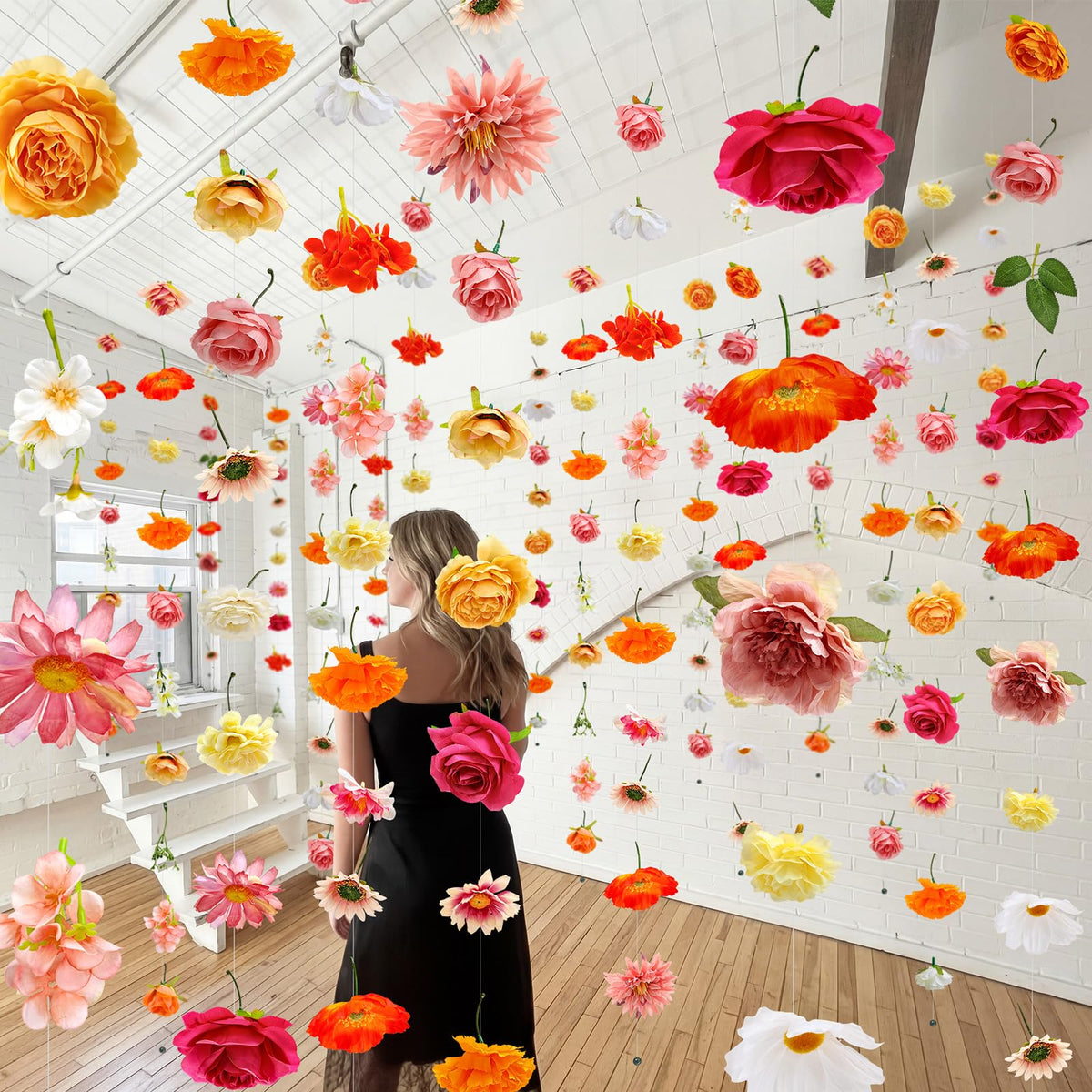 Hanging Flower Garlands 12 Pieces 70 Feet Floral Vines