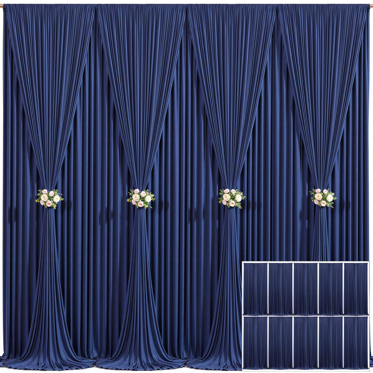 Wrinkle Free Backdrop Curtain for Wedding and Party Decor