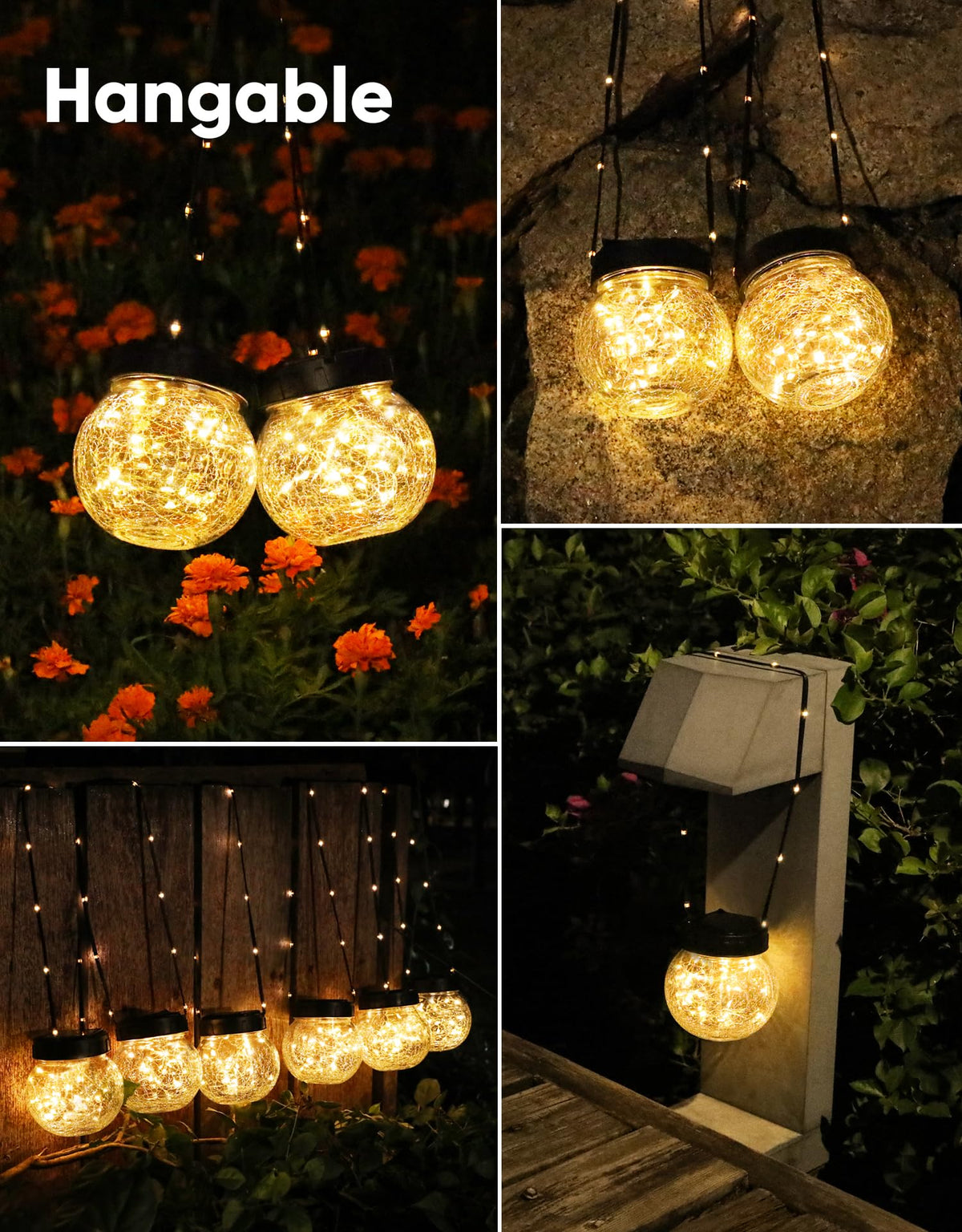 Solar Hanging Lanterns 12 Pack for Outdoor Party Decorations