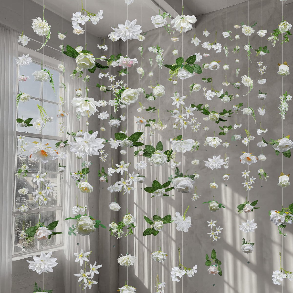 Hanging Flower Garlands 12 Pieces 70 Feet Floral Vines