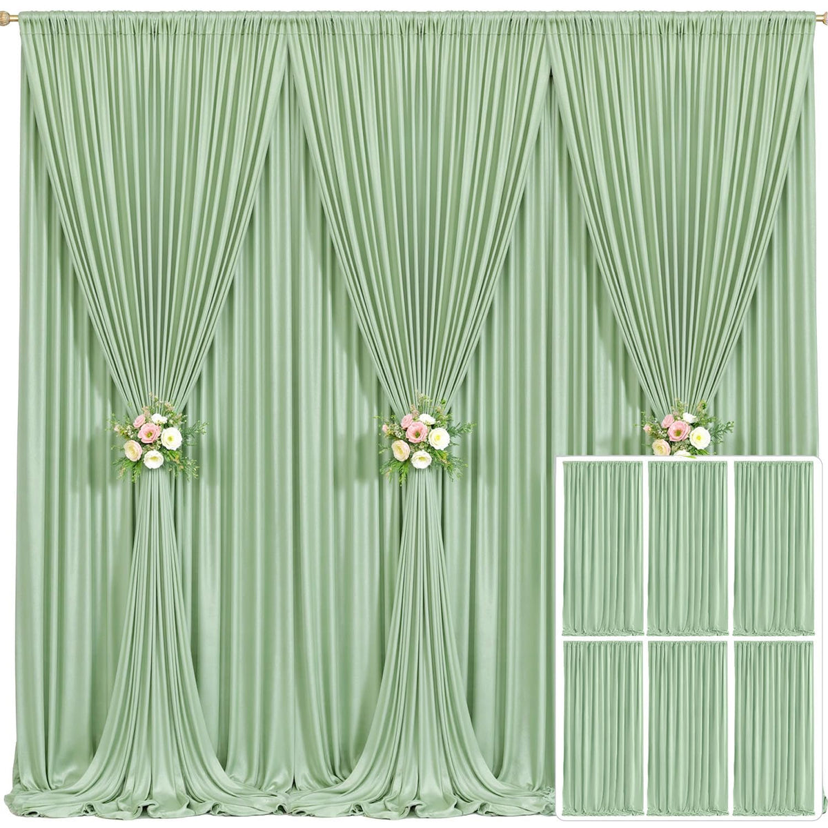 Wrinkle Free Backdrop Curtain for Wedding and Party Decor