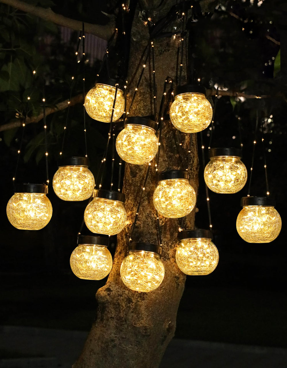 Solar Hanging Lanterns 12 Pack for Outdoor Party Decorations