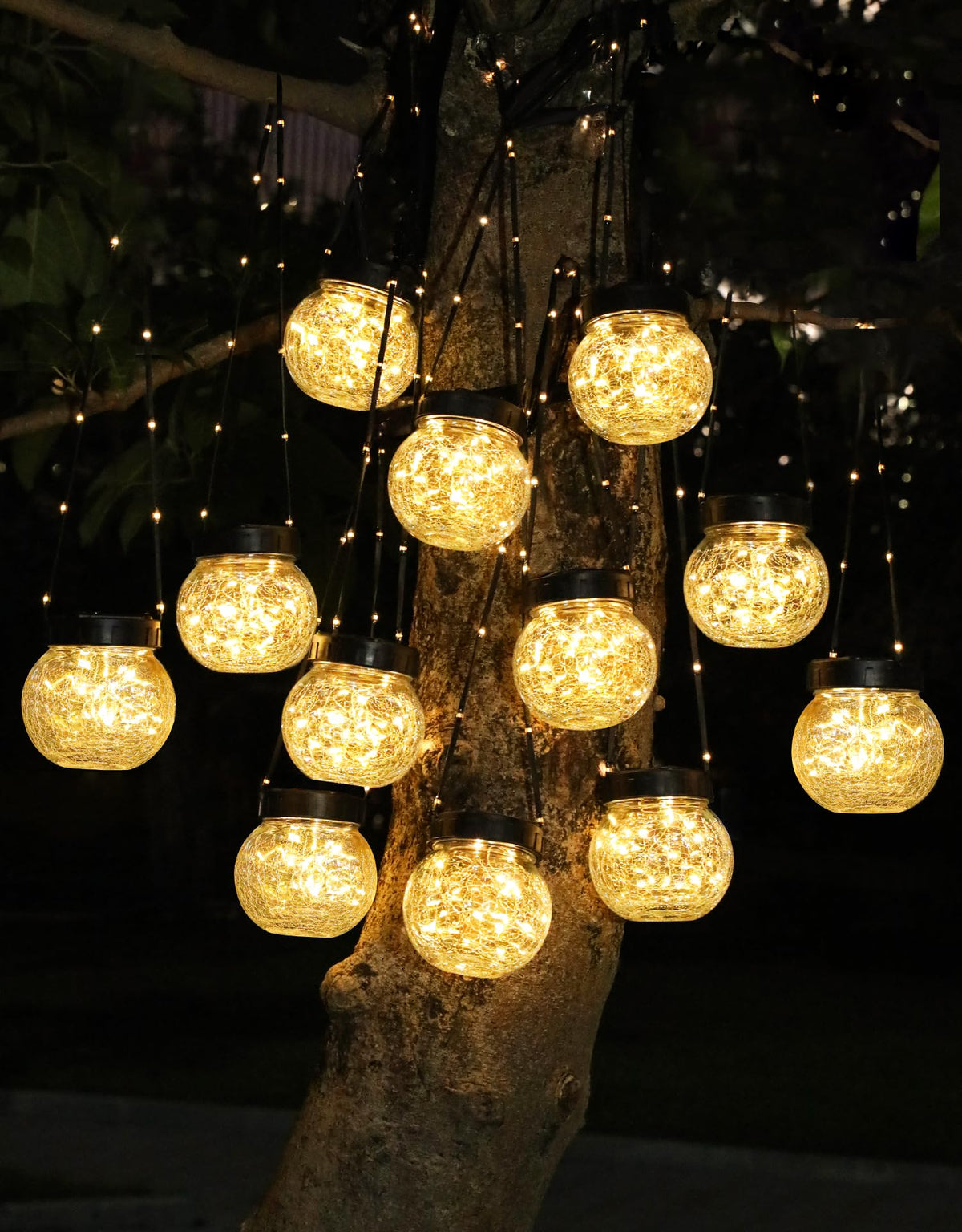 Solar Hanging Lanterns 12 Pack for Outdoor Party Decorations