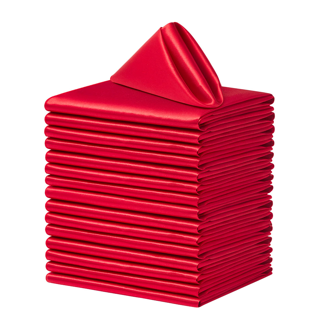 Square Satin Dinner Napkins for Weddings Banquets and Parties