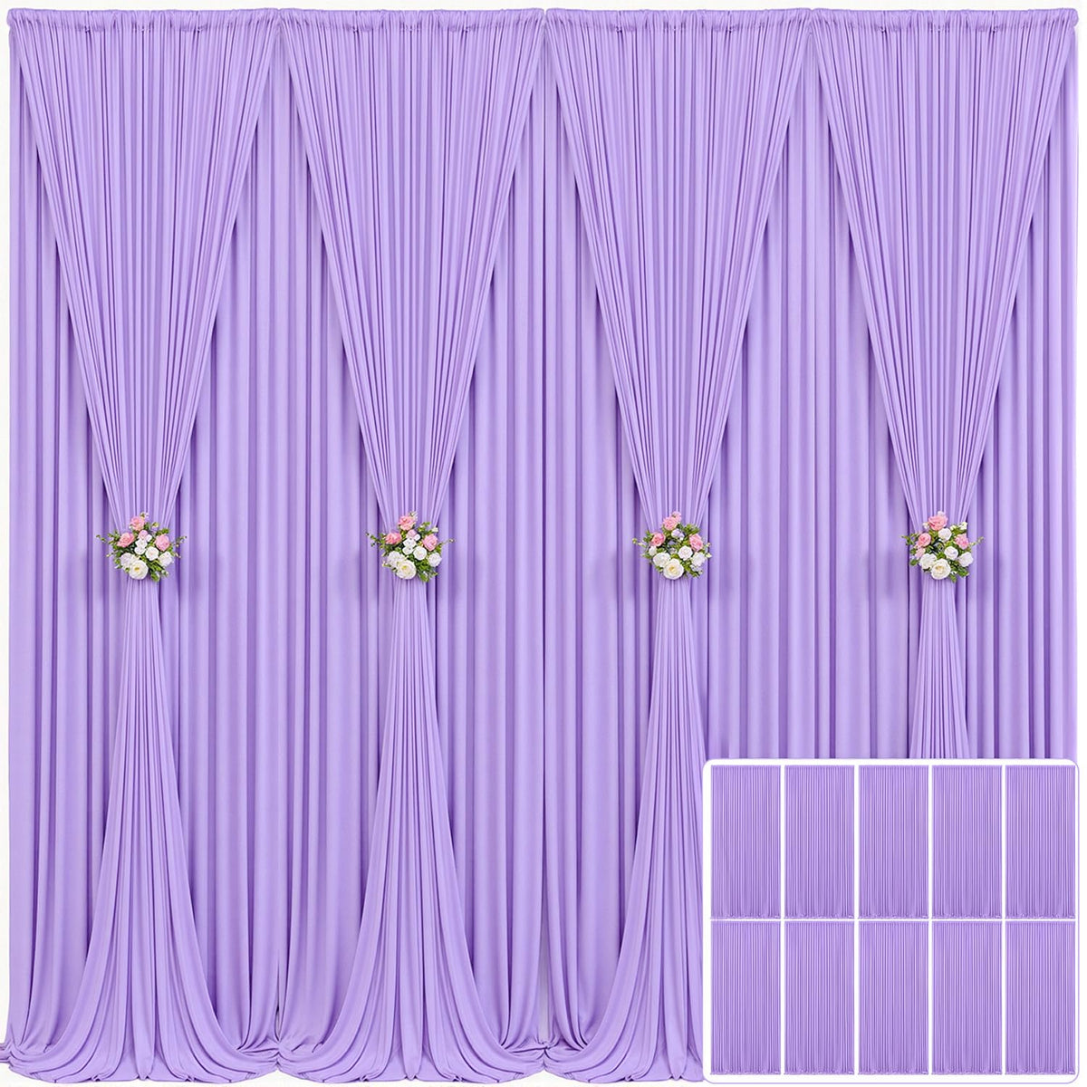 Wrinkle Free Backdrop Curtain for Wedding and Party Decor