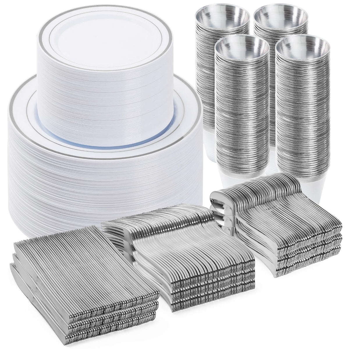 Disposable Dinnerware Set for Parties Weddings and Events