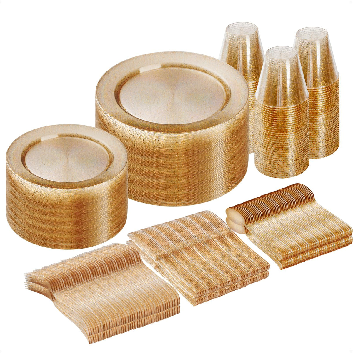 Disposable Plastic Dinnerware Set for Parties and Events