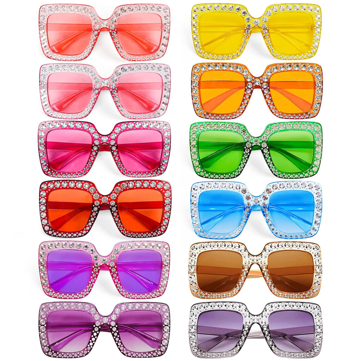 Oversized Crystal Party Sunglasses 12 24 or 48 Pack