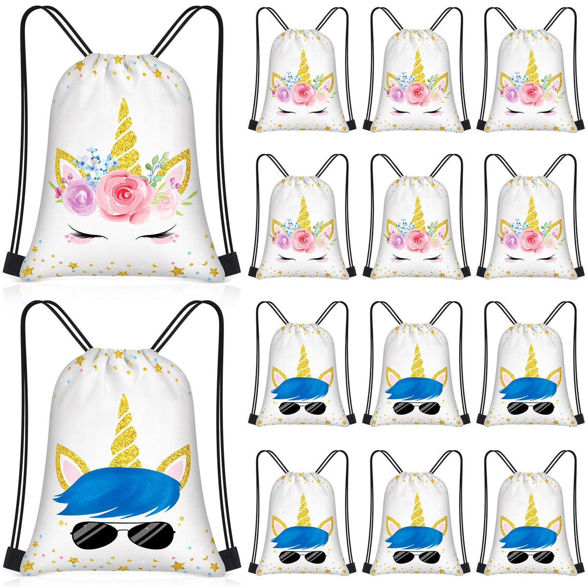 Cartoon Drawstring Backpack for Birthday Party Favors
