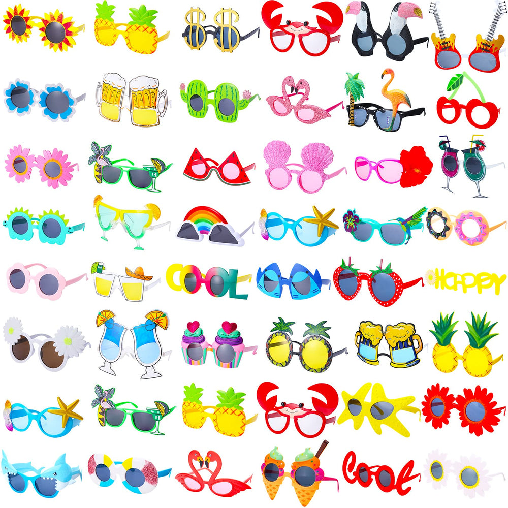 Funny Hawaiian Party Sunglasses 48 Pairs for Luau Favors