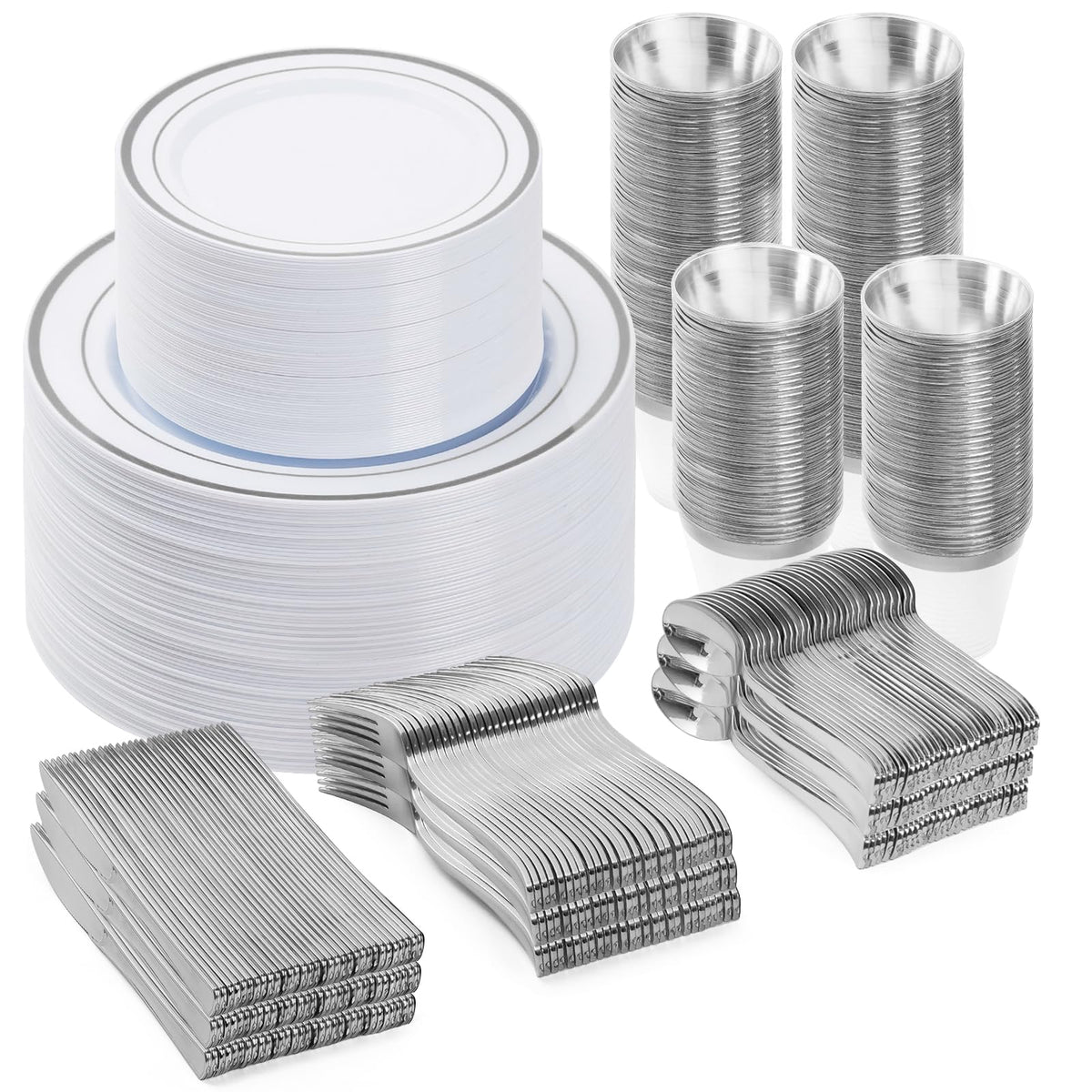 Disposable Dinnerware Set for Parties Weddings and Events