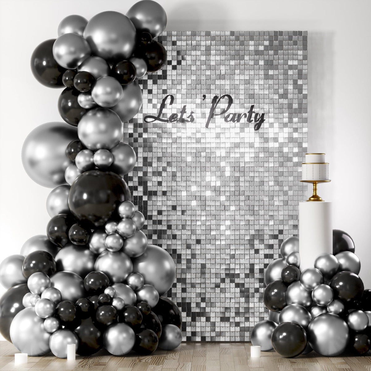 Square Sequin Shimmer Wall Backdrop for Party Photo Decor