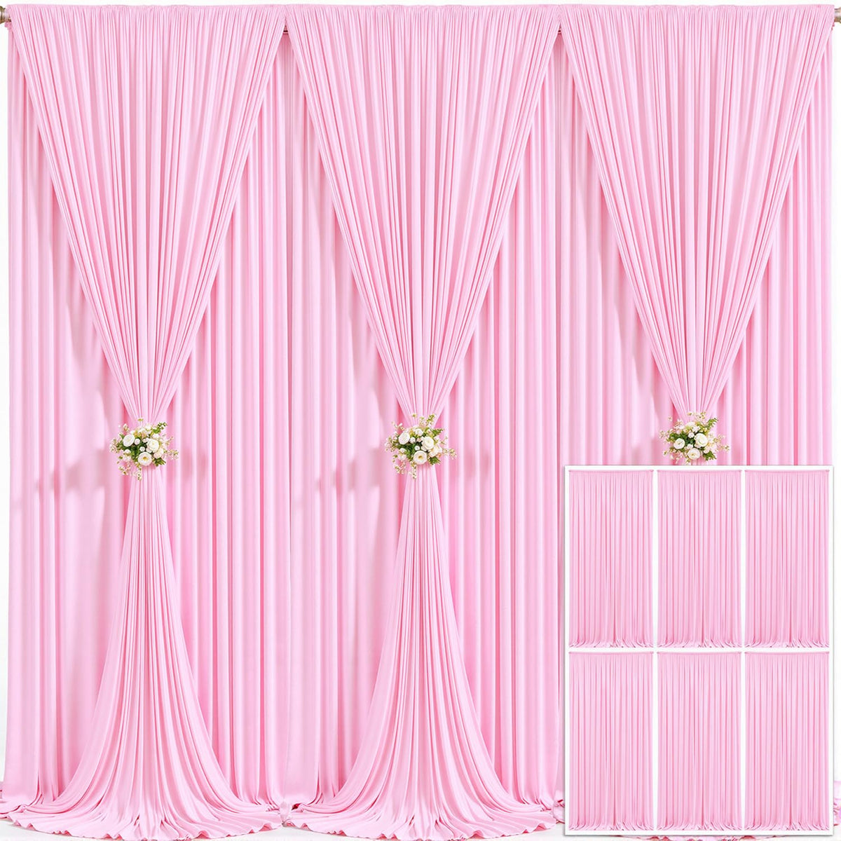 Wrinkle Free Backdrop Curtain for Wedding and Party Decor