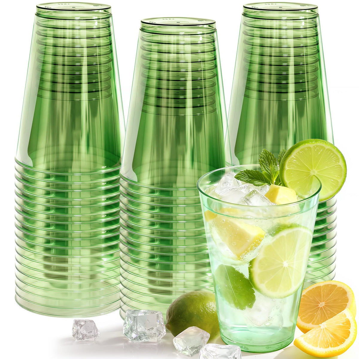 Clear Disposable Plastic Cups 12 oz for Parties and Events