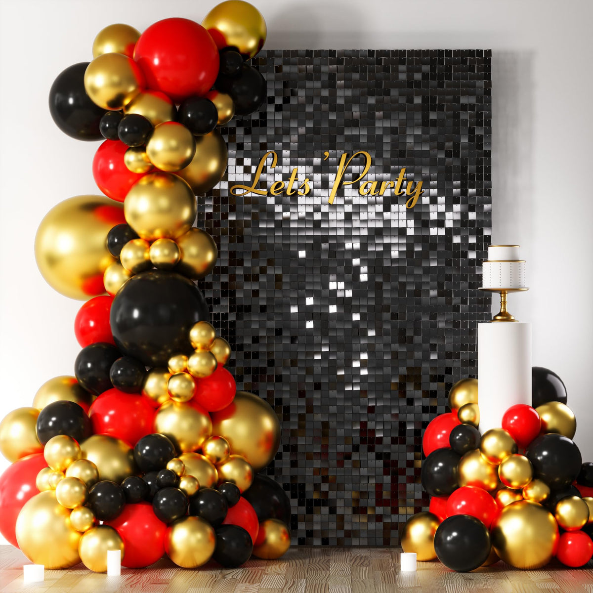 Square Sequin Shimmer Wall Backdrop for Party Photo Decor