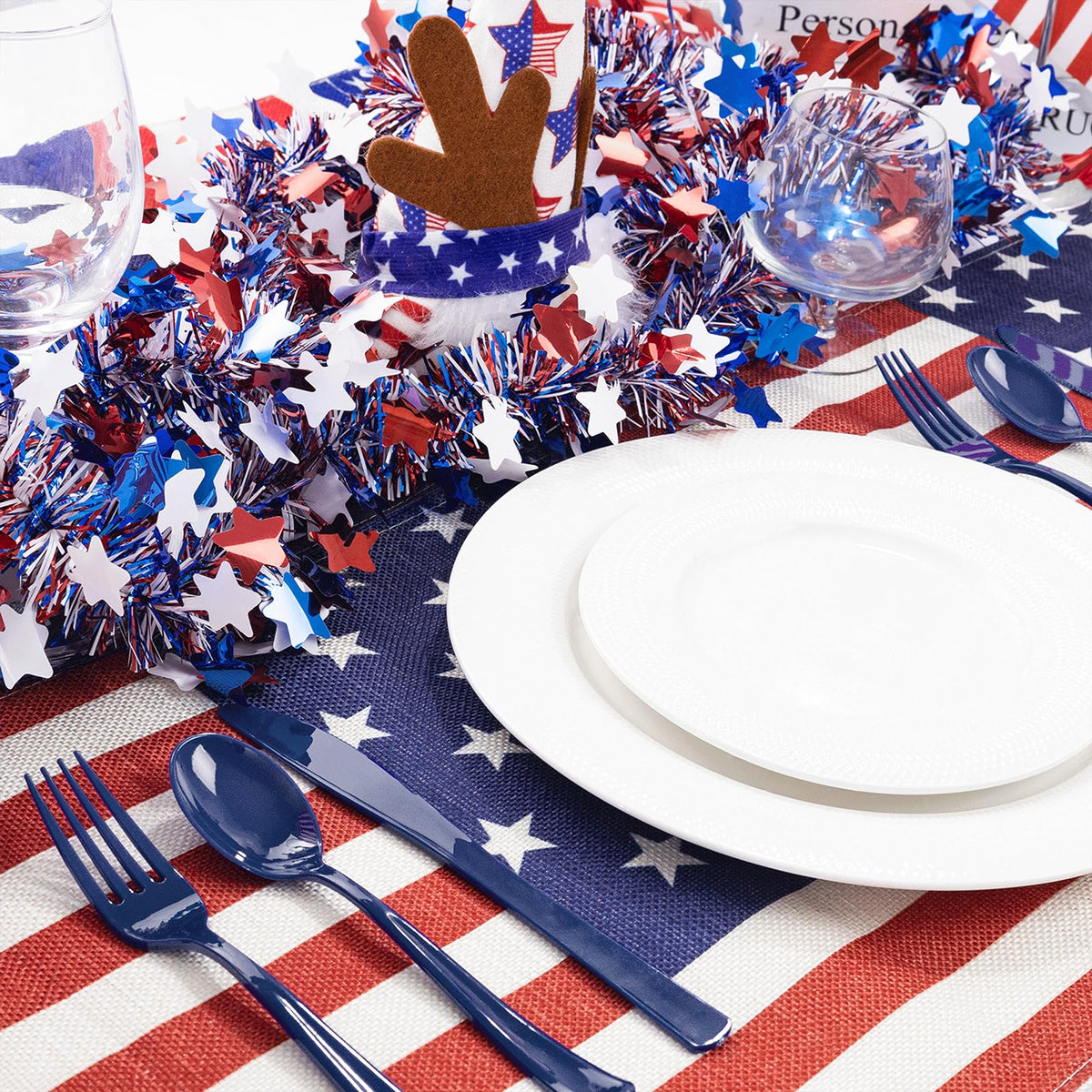 Pre Rolled Silverware and Napkin Set 400 Pieces for Parties