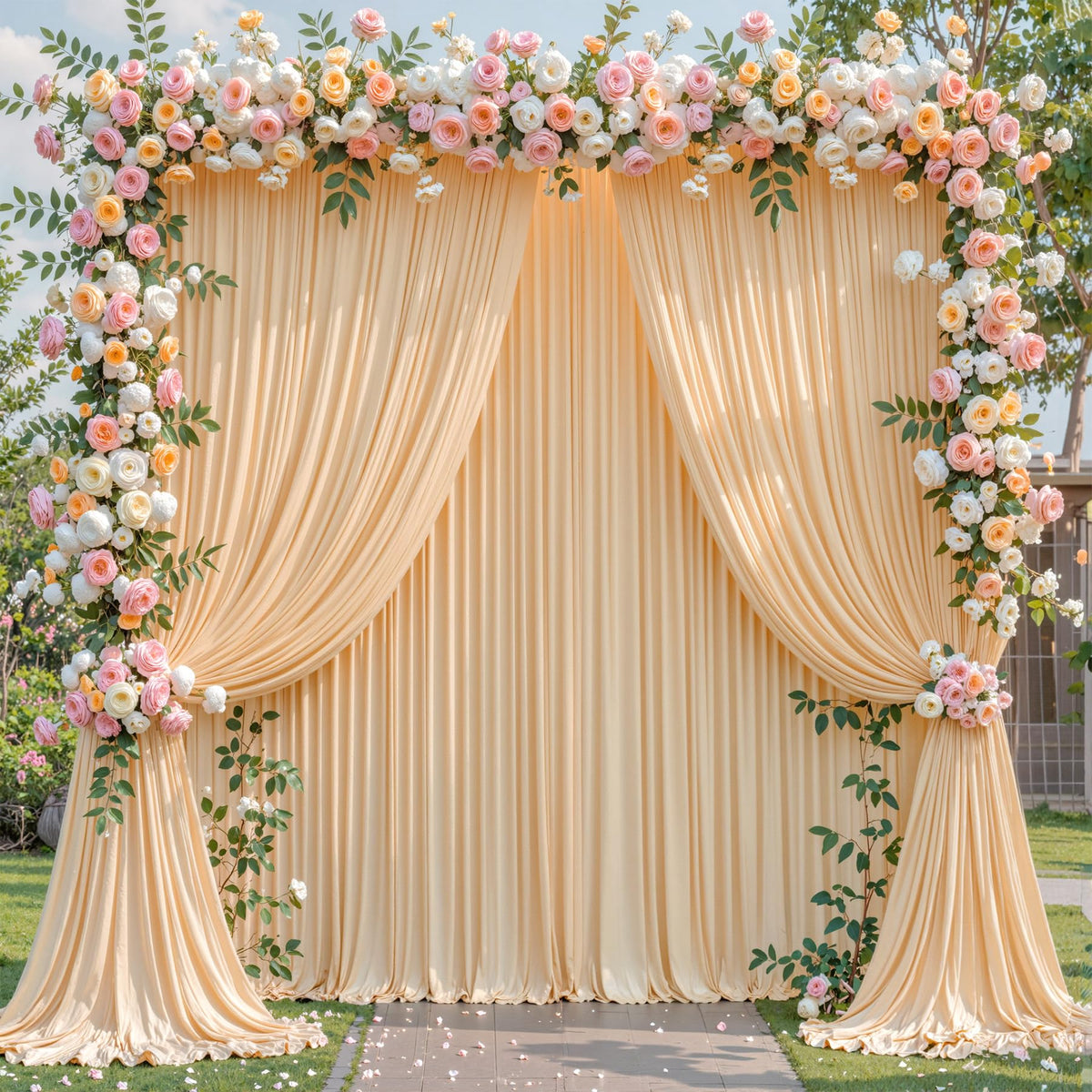Wrinkle Free Backdrop Curtain for Wedding and Party Decor